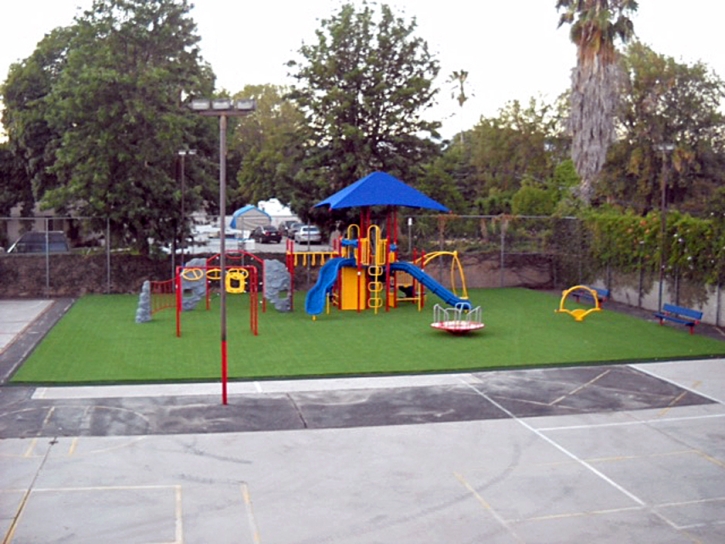 Fake Turf Beaumont California School Front Yard